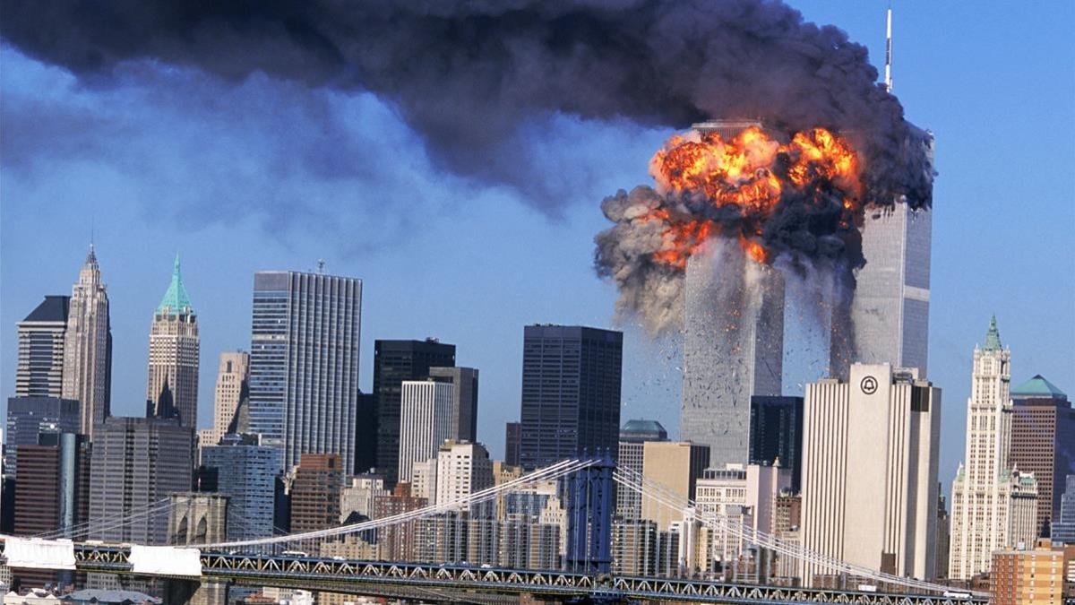 Explosión en las Torres Gemelas de Nueva York el 11-S