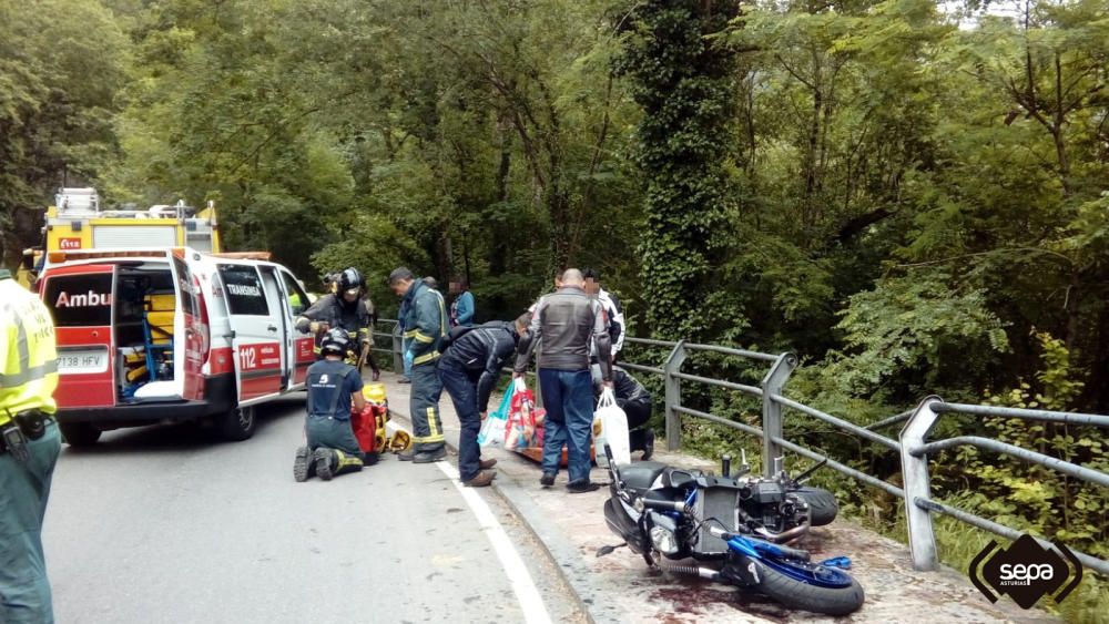 Dos motoristas heridos en el entorno de Covadonga