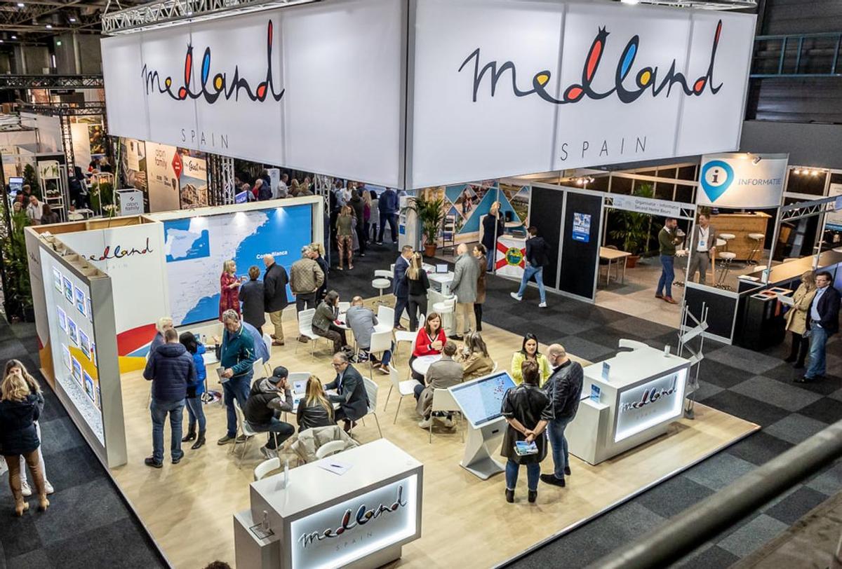 Estand de Medland en una feria de Holanda.