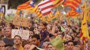 Ambient de l’última Diada, a Marquès de l’Argentera.