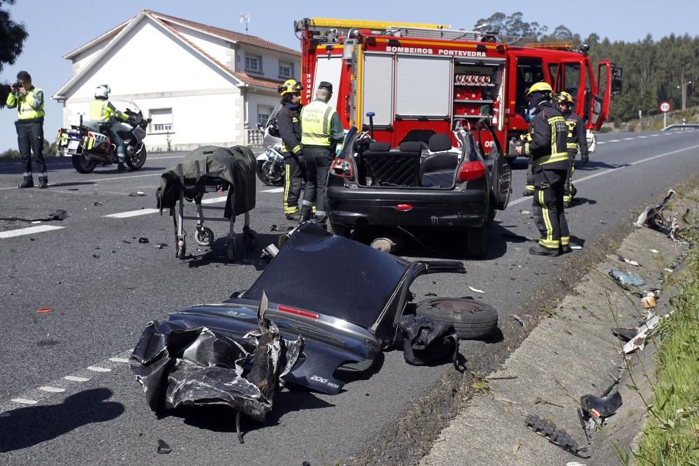 Accidente mortal en la N-550 en Pontevedra | Una mujer de 41 años fallece en una colisión