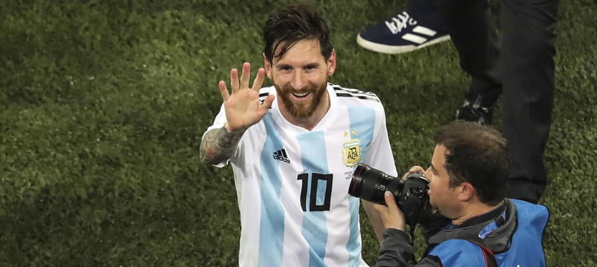 El delantero argentino Leo Messi en el Mundial de Rusia.