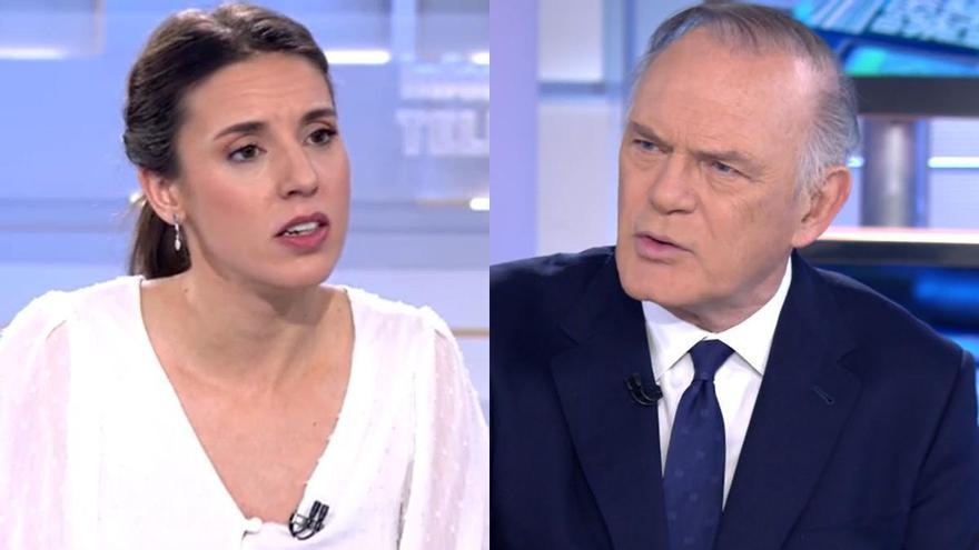 La respuesta de Irene Montero a Pedro Piqueras tras decirle que tiene "fama  de obcecada"