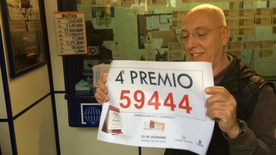 Valsequillo vende el 59444, cuarto premio de la Lotería de Navidad 2016