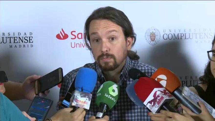 Iglesias: "Esperamos convencer a Sánchez de que haga los deberes para sacar la investidura en julio"