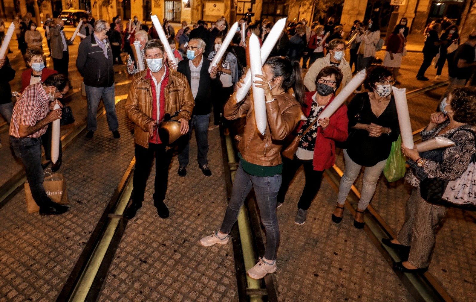 Nueva protesta de los vecinos contra el plan de peatonalización del centro de Alcoy