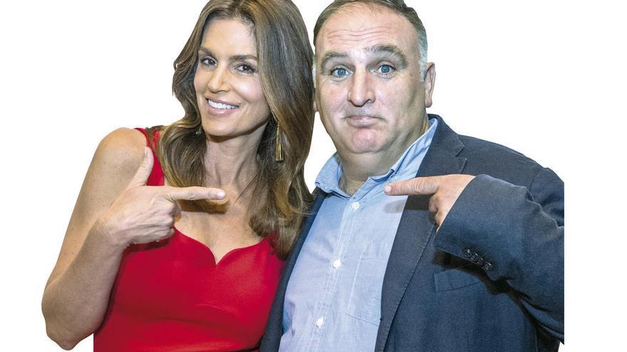 Cindy Crawford y José Andrés.