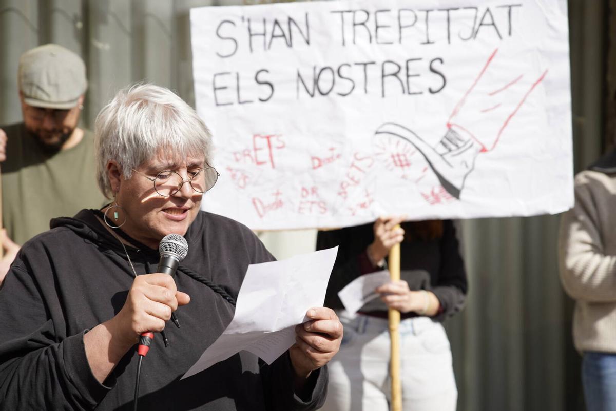 Les imatges de la protesta de la Plataforma Antifeixista a Santpedor