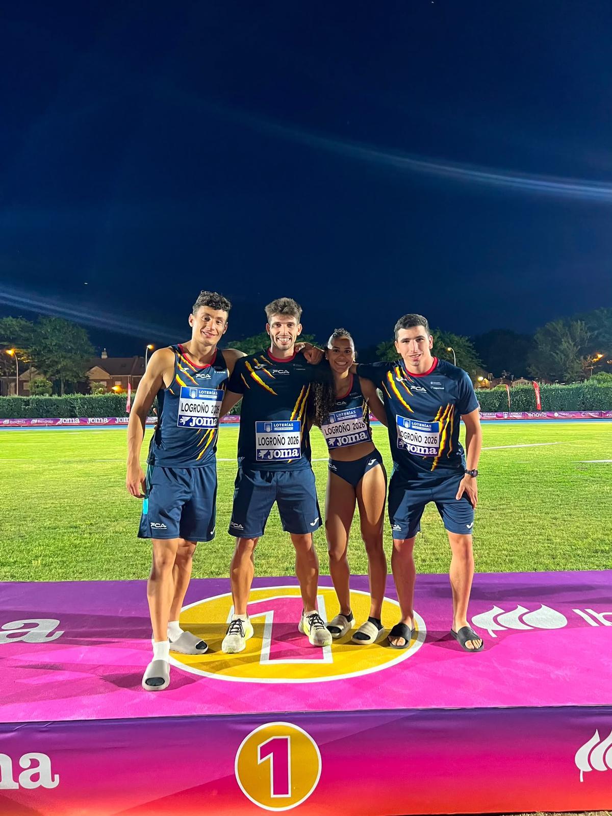 Oriol Castells, Eloi Santafé, Jazmín Romeu i Guim Morcillo, representants del CAI