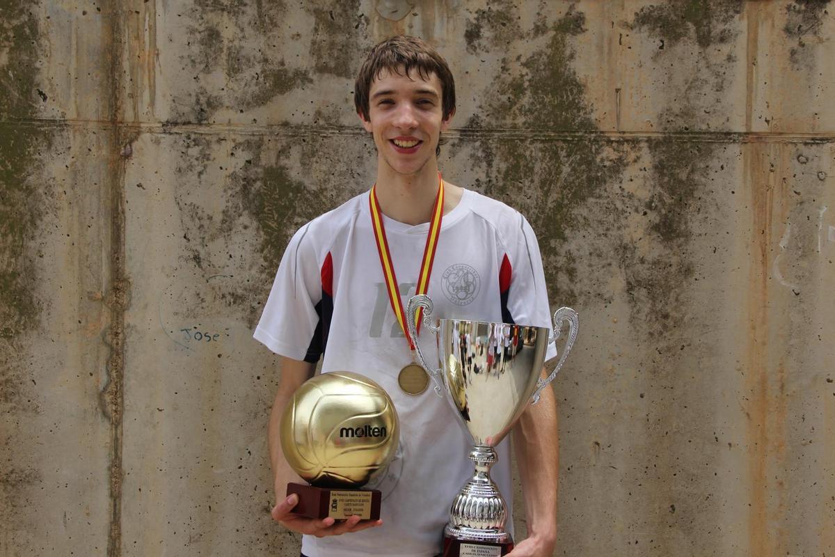 Adrián García en el XVIII Campeonato de España cuando era cadete del Conqueridor.