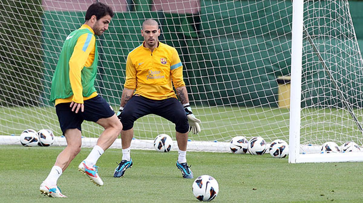 Entrenament del primer equip del Barça per preparar el partit contra el Valladolid.