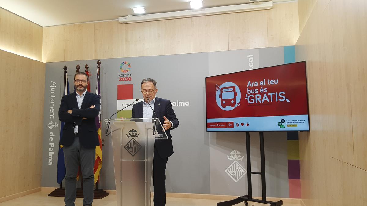 El conseller Marí y el alcalde, José Hila, han presentado este mediodía la medida.