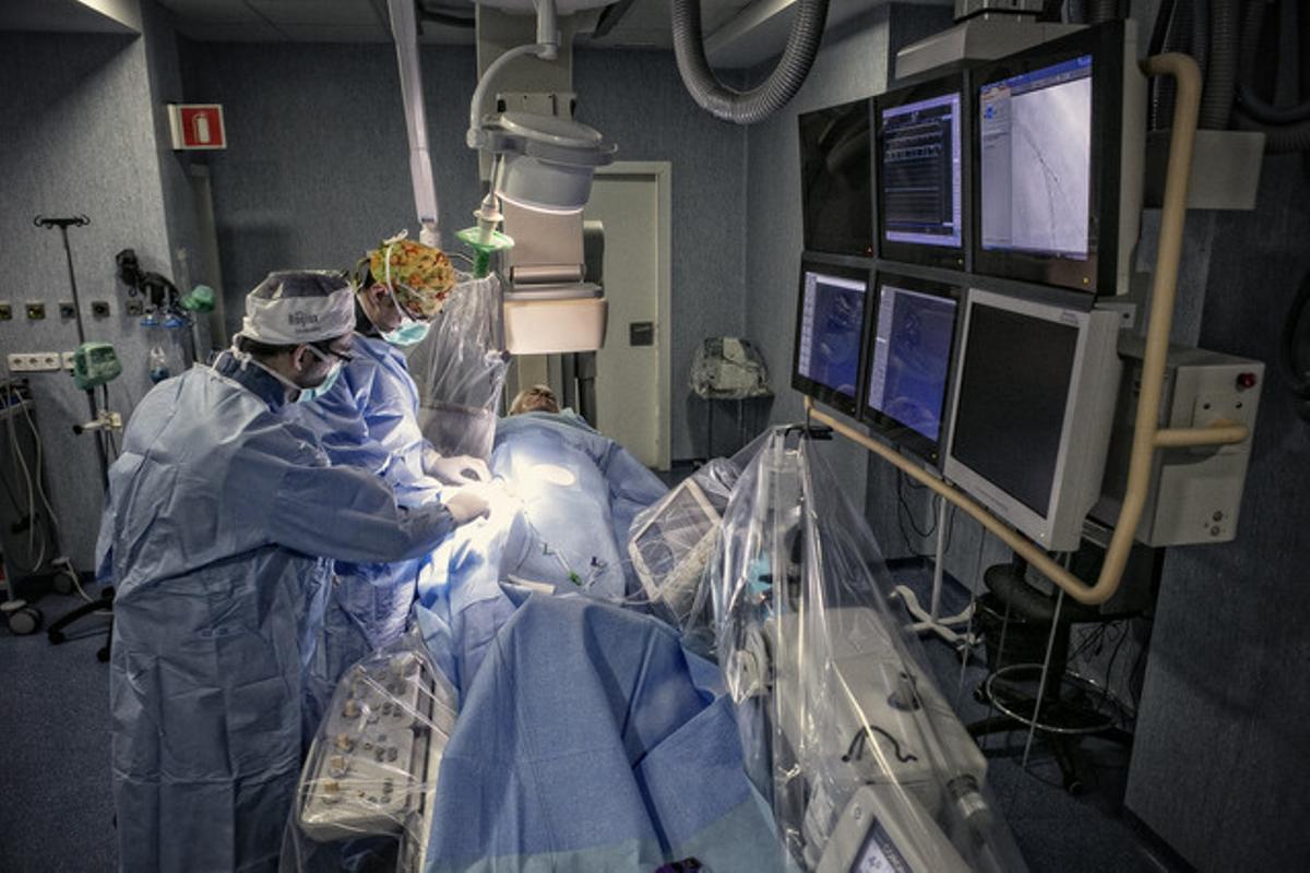Operació quirúrgica a l’hospital Can Ruti de Badalona, el gener passat.
