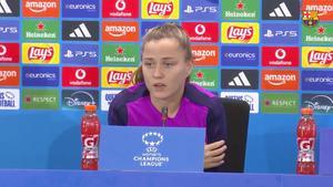 Claudia Pina en rueda de prensa