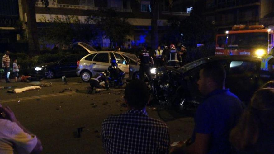 Un accidente entre tres vehículos en Cartagena se salda con tres heridos