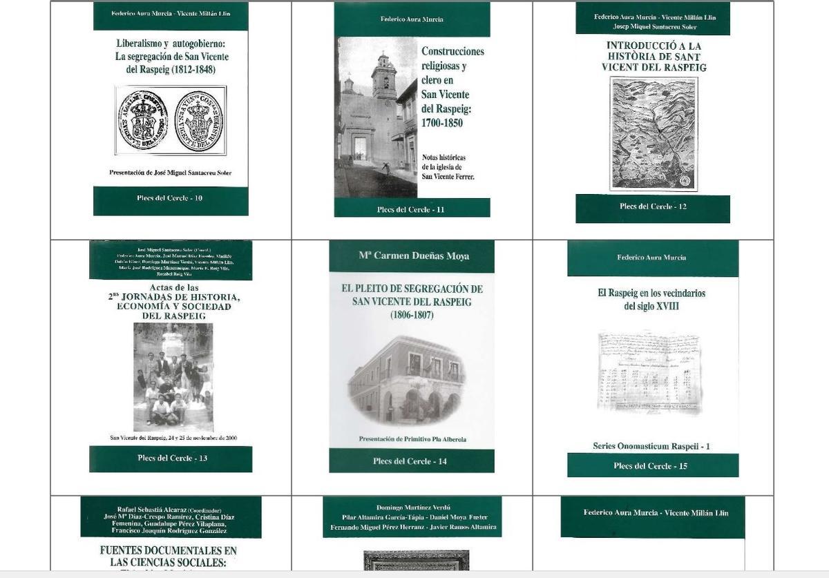 Algunos de los libros editados por el Cercle