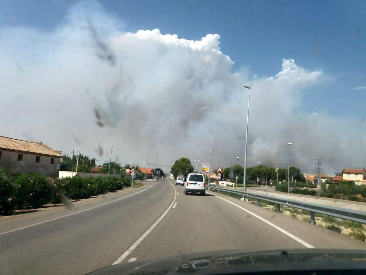 Incendio en la Sierra de Alcubierre