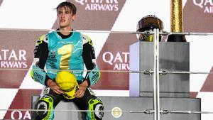 Jaume Masià en el podio de Losail