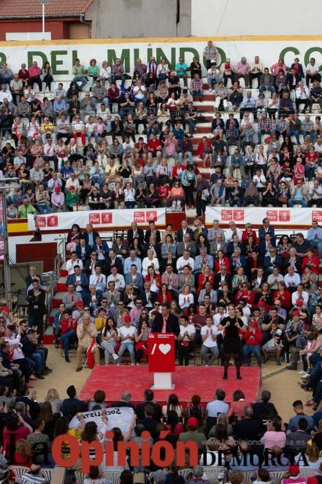 Pedro Sánchez en un acto de campaña del PSOE en Calasparra