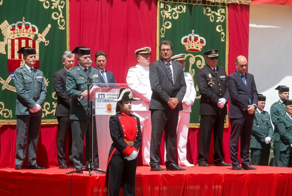 Un momento de la celebración del 173 aniversario de la Guardia Civil.