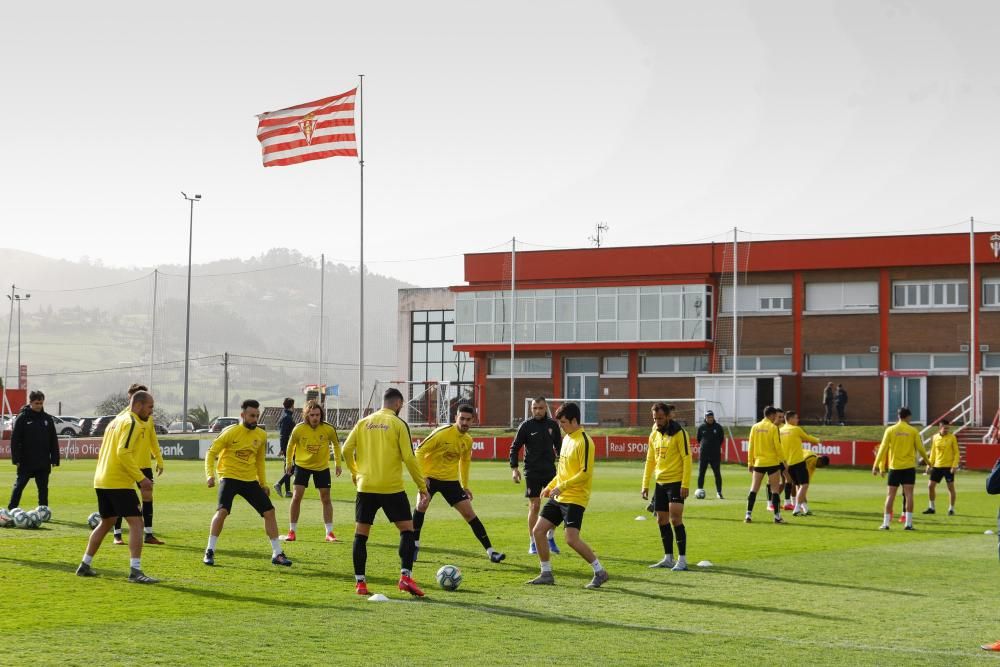 Entrenamiento del Sporting en Mareo.