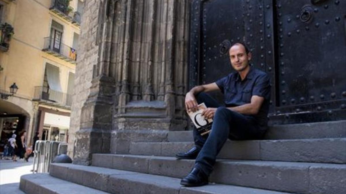 Daniel Sánchez Pardos, ante la iglesia de Santa Maria del Mar.