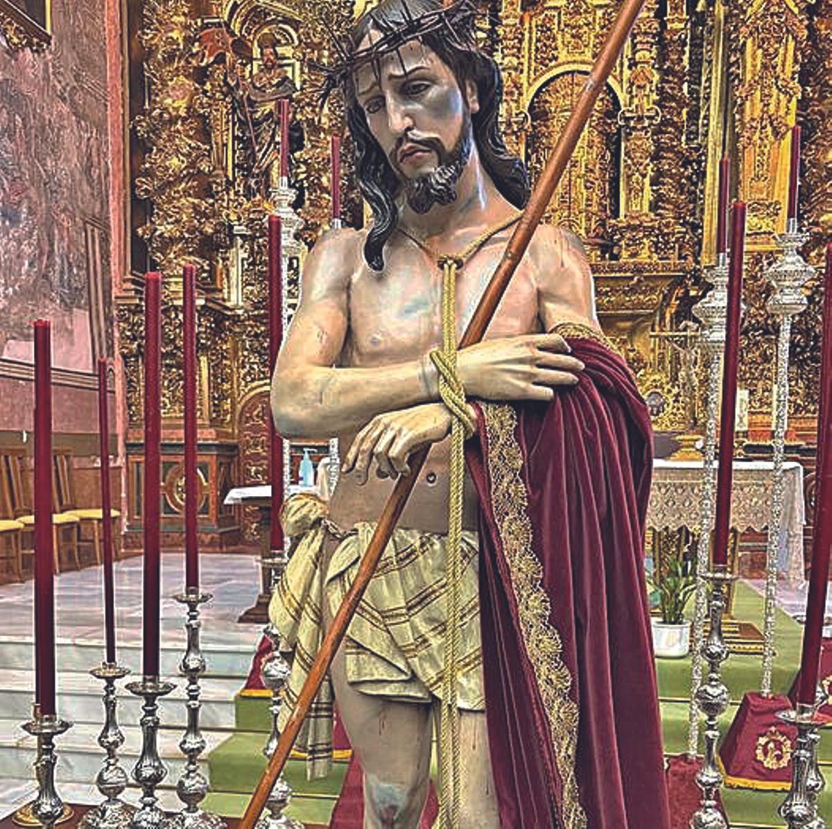 Restauración del Ecce Homo por parte de Ana Infante de la Torre. La talla se atribuye a José de Mora.