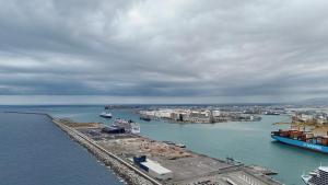 Vista aérea del Moll Adossat del Port de Barcelona, donde se ubicará la Terminal G de cruceros.