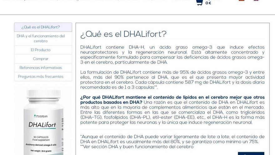 La web de BegaPharmaceuticals ha retirado esta información sobre el Dhalifort, que hasta el jueves aún podía leerse.