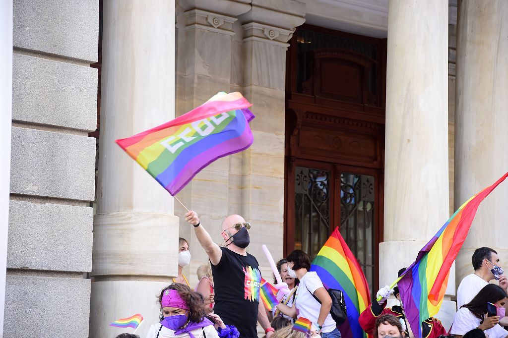 Marcha del colectivo LGTBI+ en Cartagena.