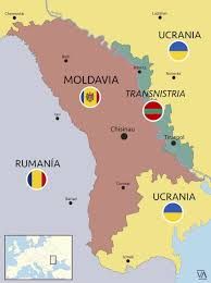 El mapa político del conflicto de Transnitria.