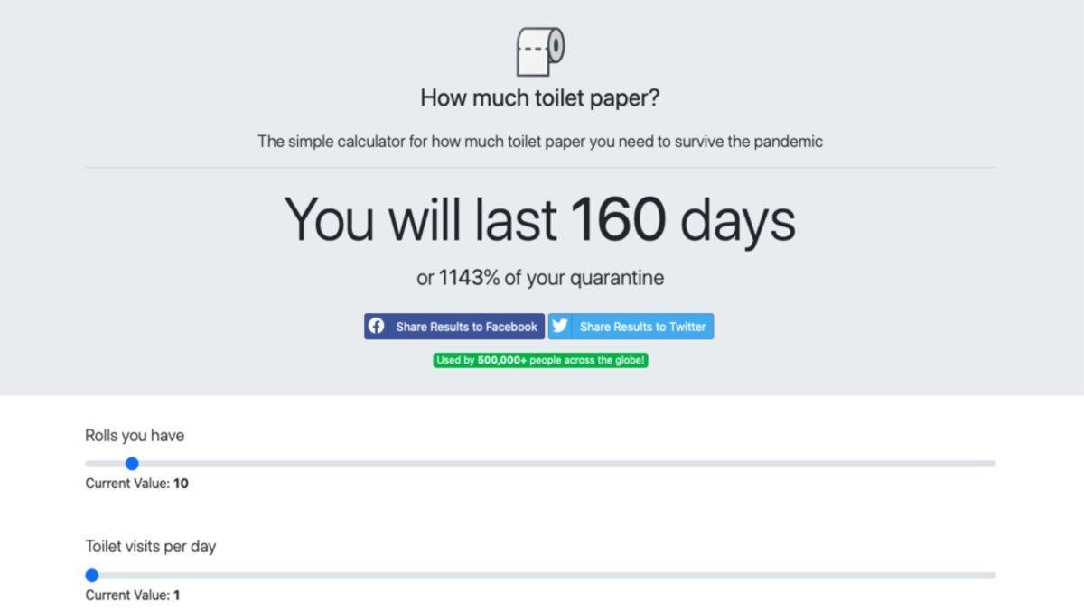 ¿Cuanto papel de váter necesitas durante esta cuarentena?