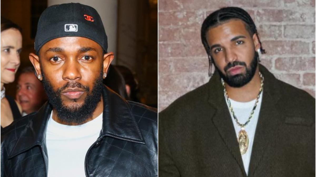 Kendrick Lamar y Drake, en sus redes sociales.