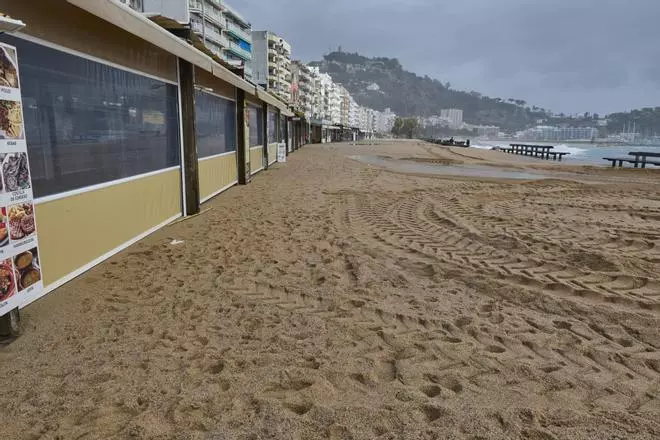 Les fotos dels efectes de la llevantada al passeig de Blanes