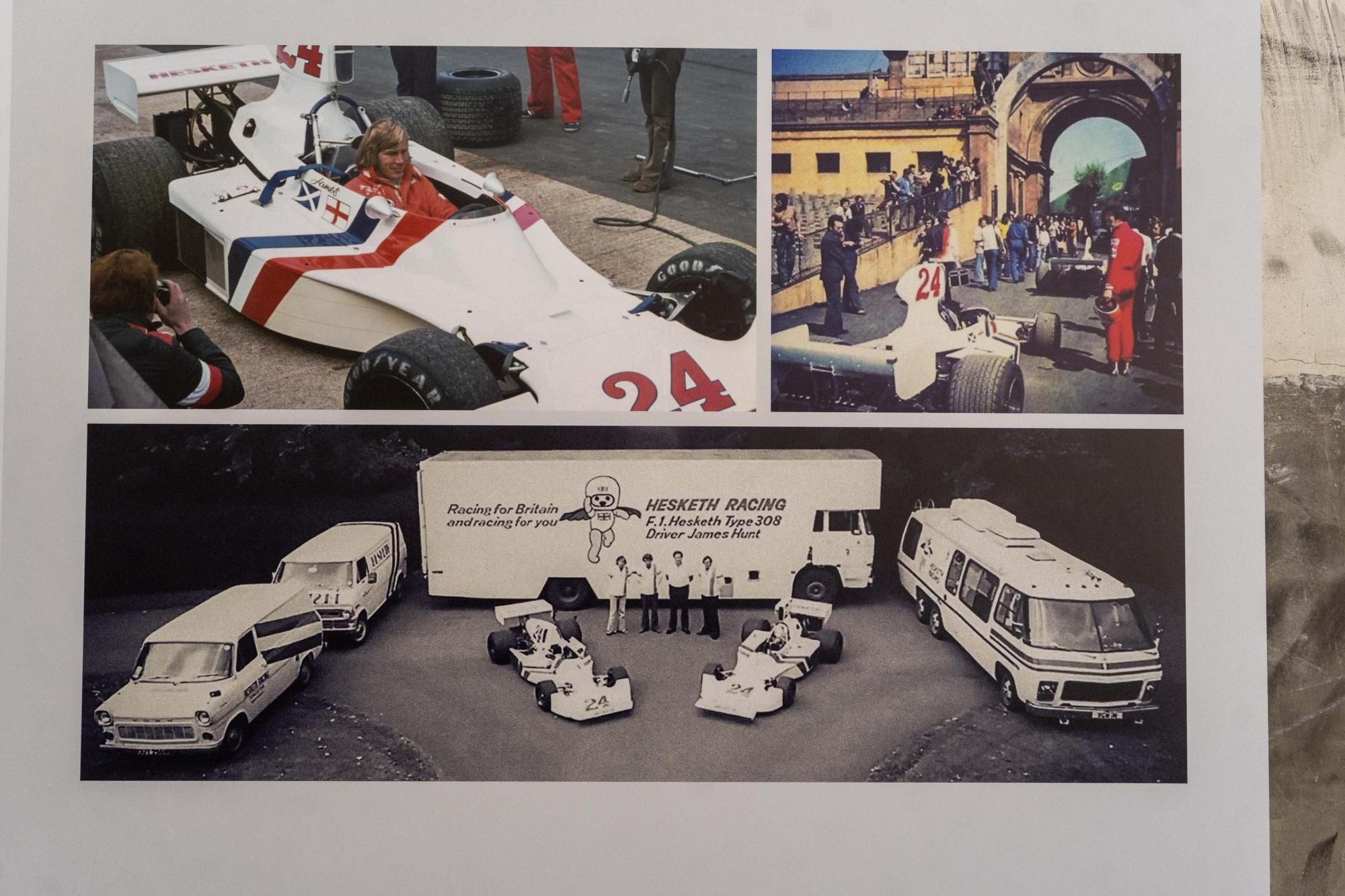 Imatges del bòlid Hesketh de Fórmula 1 que conduïa James Hunt, propietat de Miquel Liso a Manresa