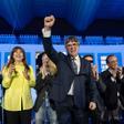 Puigdemont participa en el primer acto de campaña desde Francia