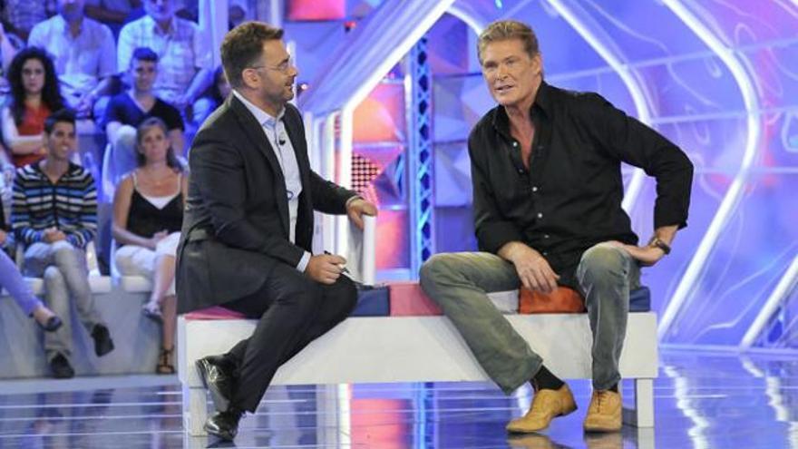 David Hasselhoff con Jorge Javier Vázquez.