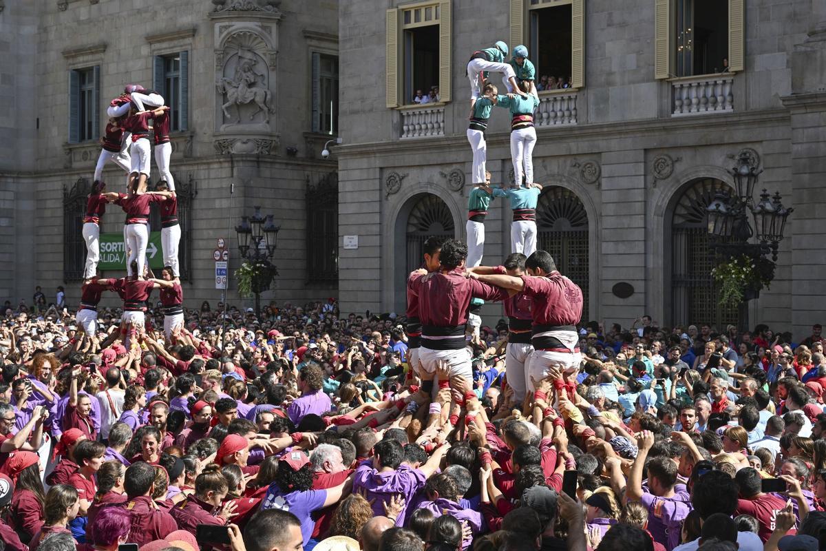 La Diada Castellera de la Mercè reúne las ocho colles de Barcelona