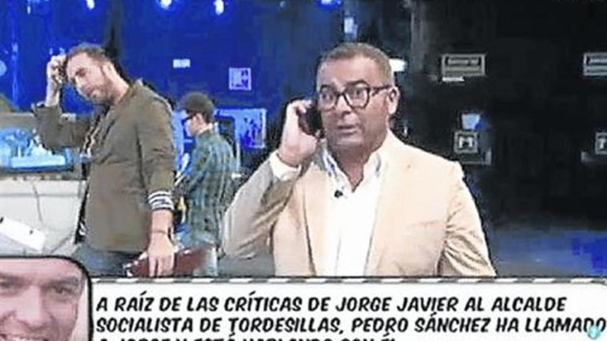 Jorge Javier Vázquez, al teléfono en directo con el líder socialista.