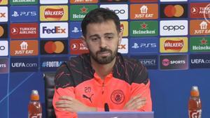 Bernardo Silva, en la rueda de prensa previa al partido ante el Real Madrid