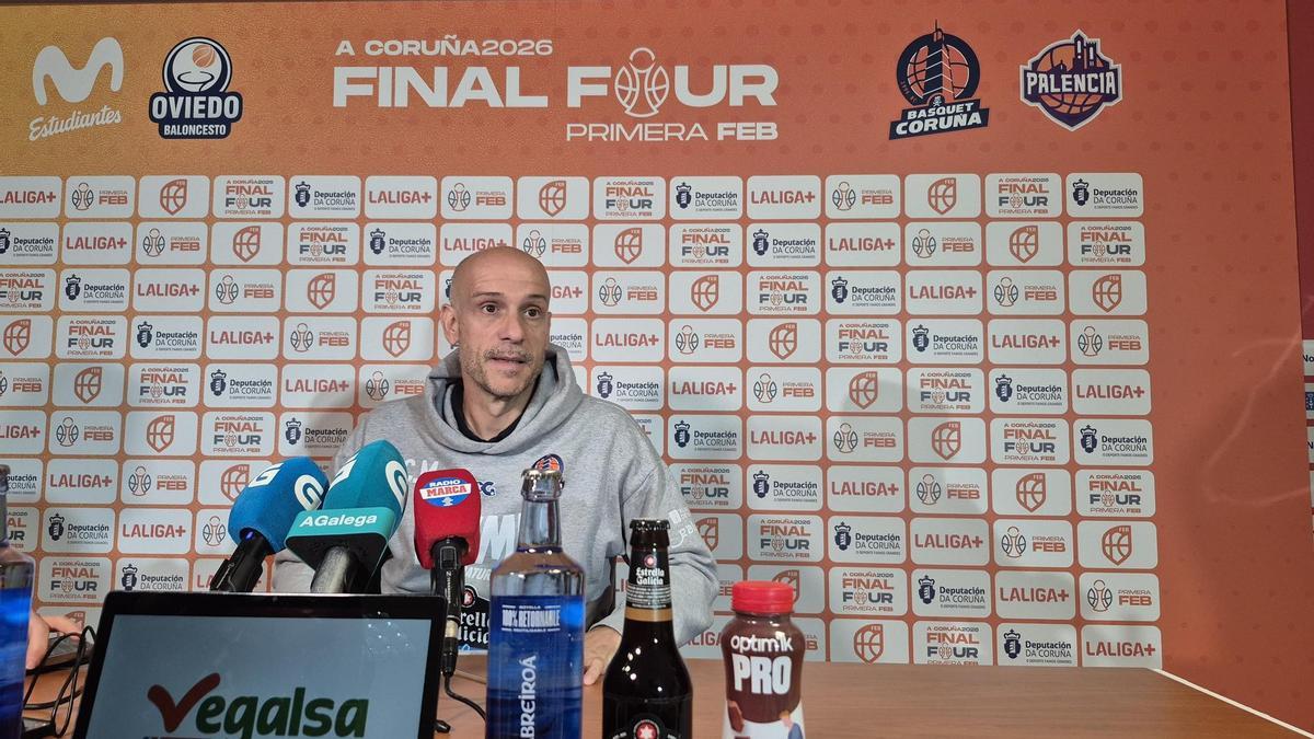 Carles Marco, en la sala de prensa del Coliseum.