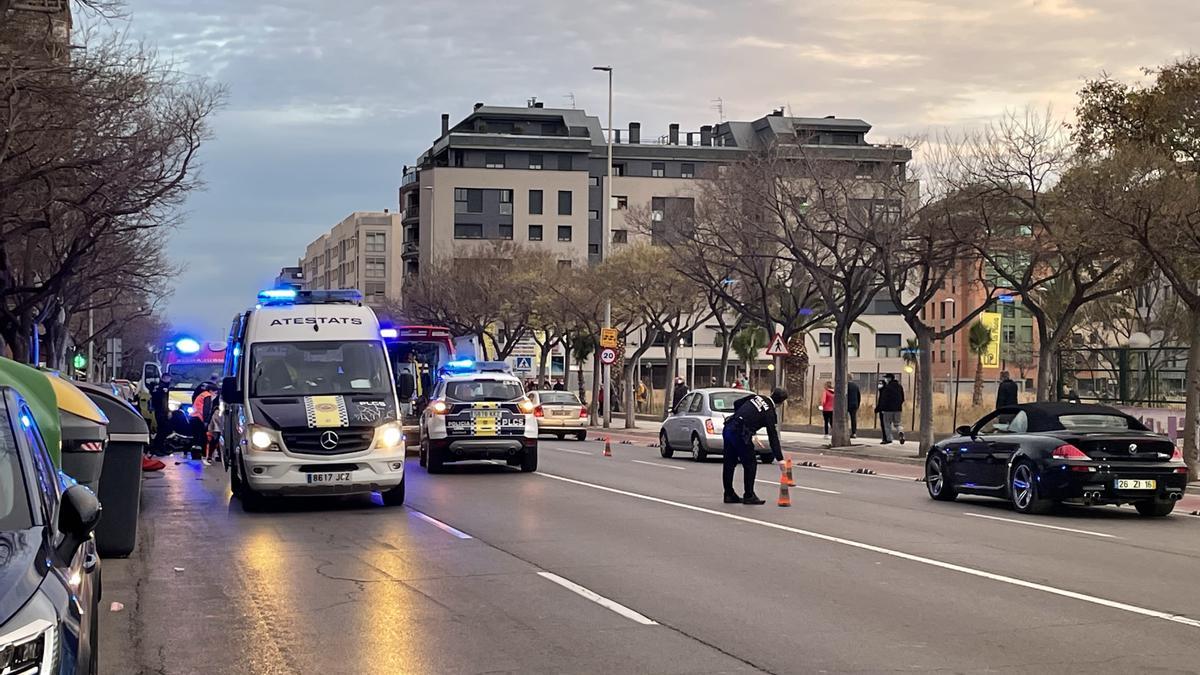 Los agentes han cortado uno de los carriles de la avenida Chatellerault.