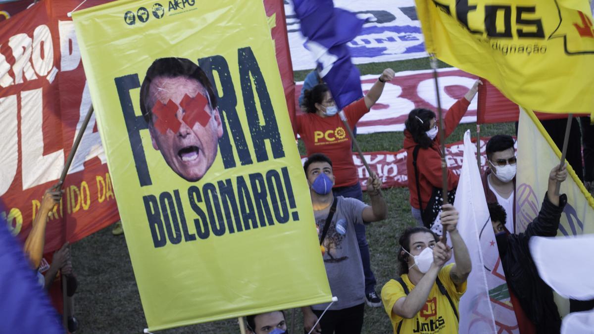 Protestas contra el presidente de Brasil, Jair Bolsonaro.