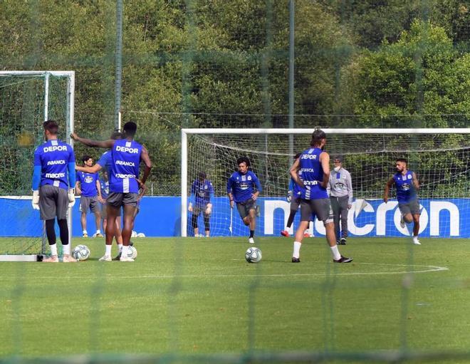 La desescalada del Dépor: Vuelven a Abegondo los entrenamientos colectivos