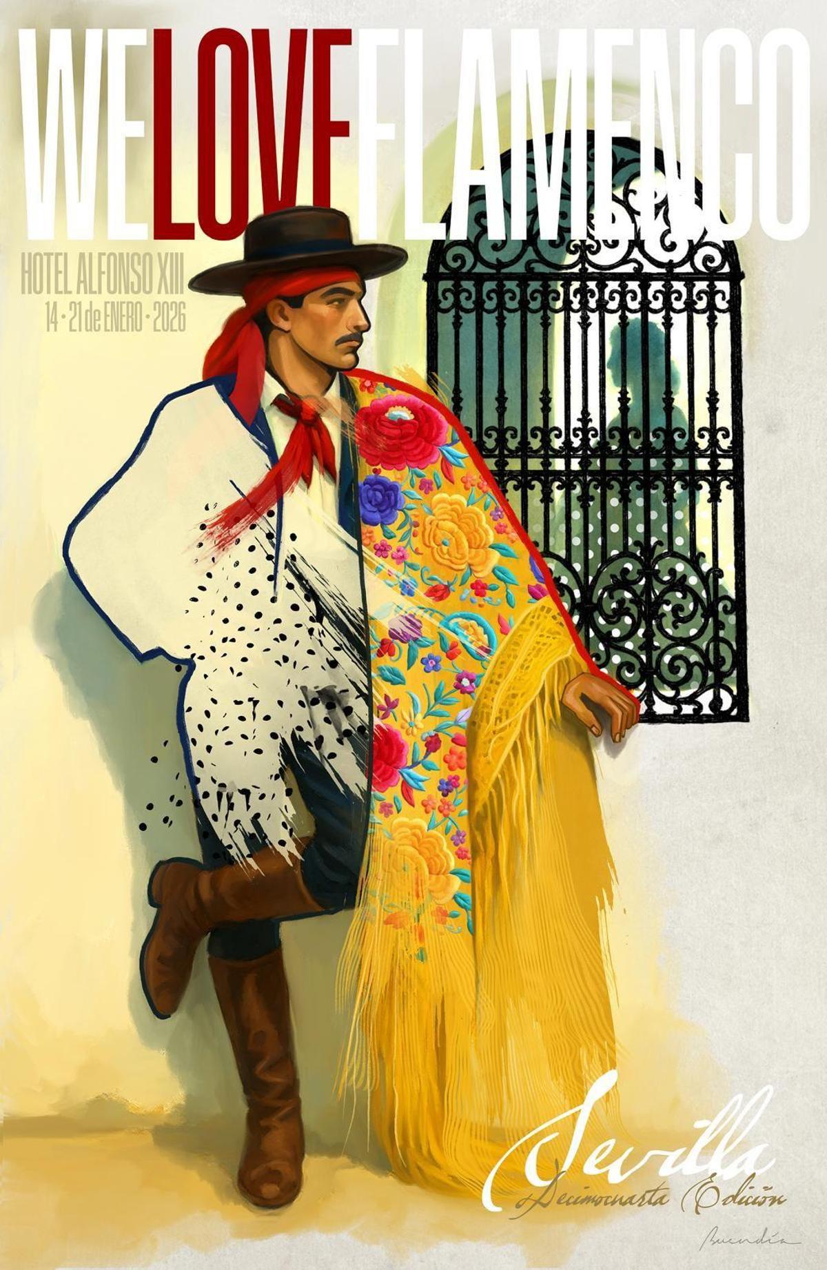 El cartel anunciador de We Love Flamenco, obra de Carlos Buendía.