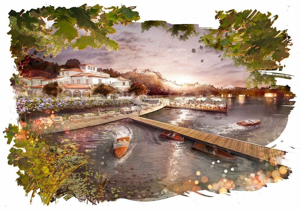 Ilustración del nuevo Hôtel Brindos, Lac & Château de Anglet.
