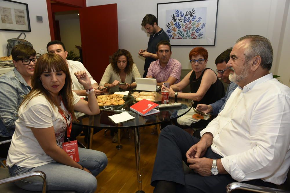 Noche electoral en el PSOE