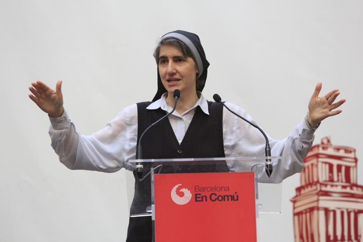 Teresa Forcades, en un acte de Barcelona en Comú, el maig passat.