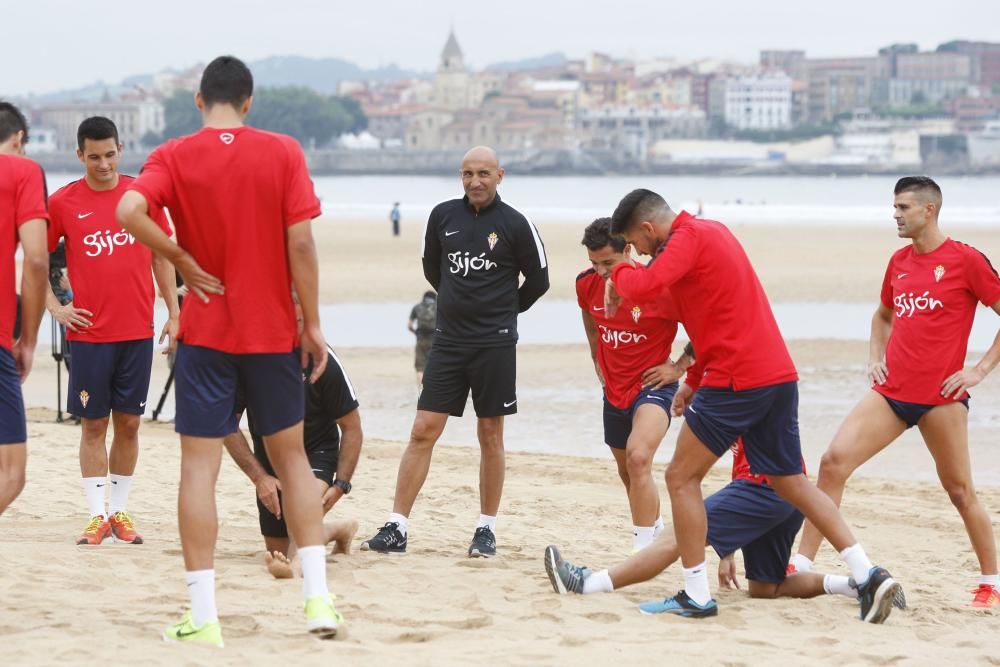 El Sporting entrena en San Lorenzo