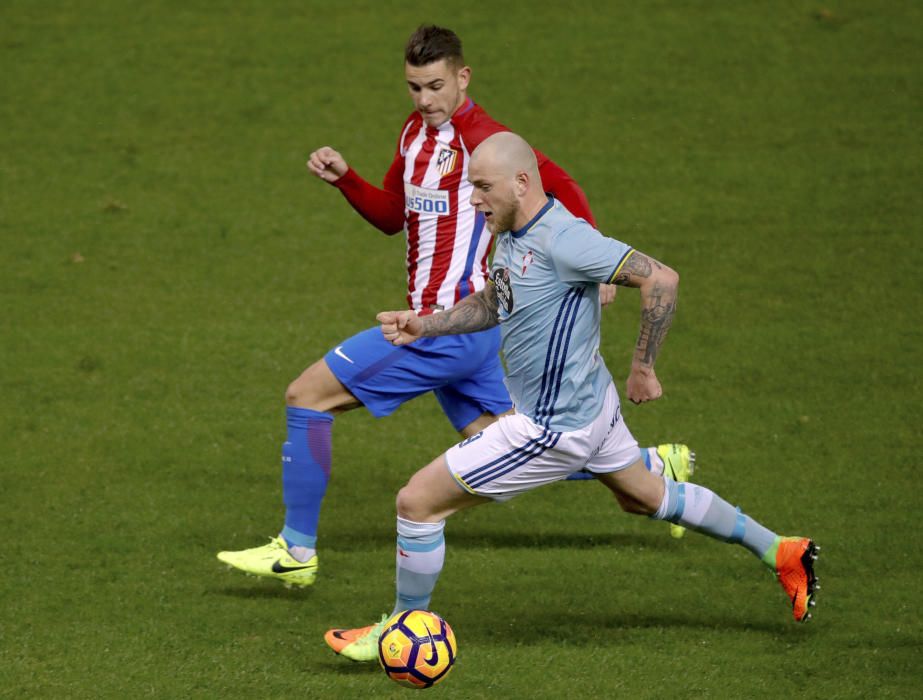 Las mejores fotografías del partido del conjunto celeste en el Vicente Calderón